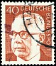 Germany - 1970 - President Gustav Heinemann (Basic Series) - 40 - Brown & ORG - Politician, Celebrity - Scott 1032 A312 - 0